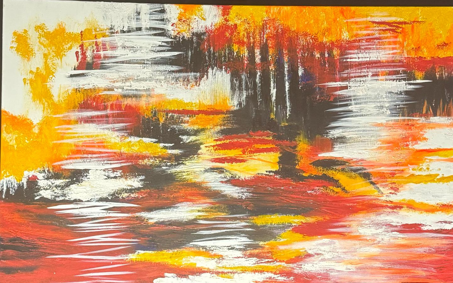 Fire Walls of Cave — artwork by David Thomas Hardy
