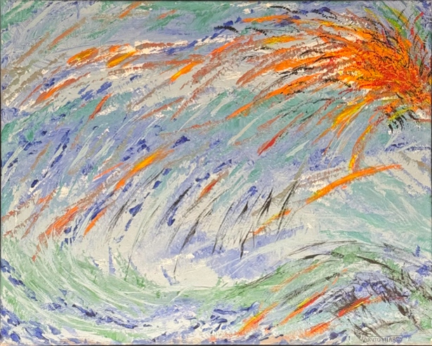 Lava Through The Waves — artwork by David Thomas Hardy