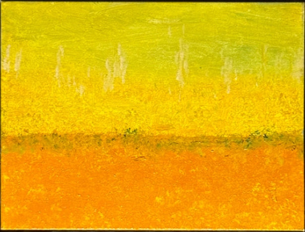 Ochre Plain with Pale Sky — artwork by David Thomas Hardy