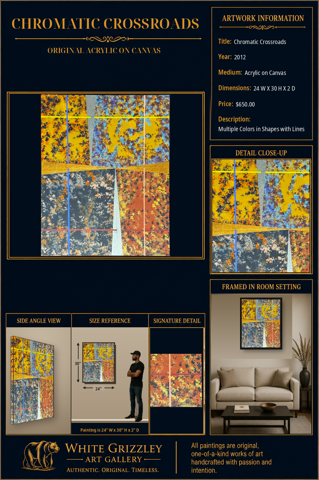 White Grizzley Art presentation for Chromatic Crossroads