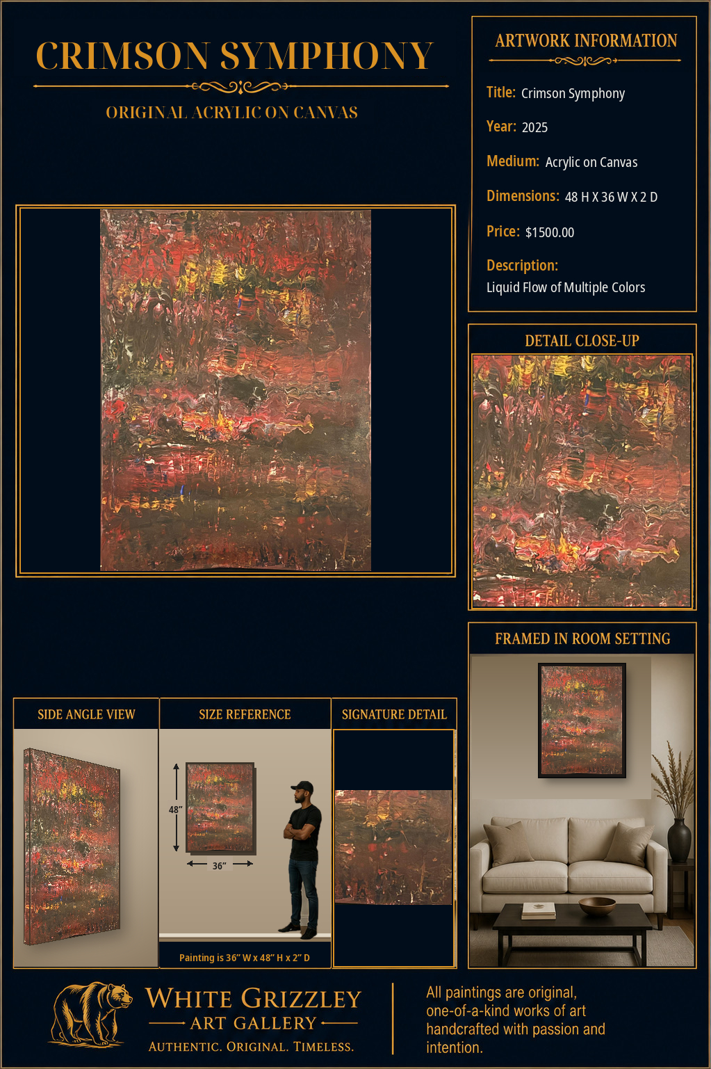 White Grizzley Art presentation for Crimson Symphony