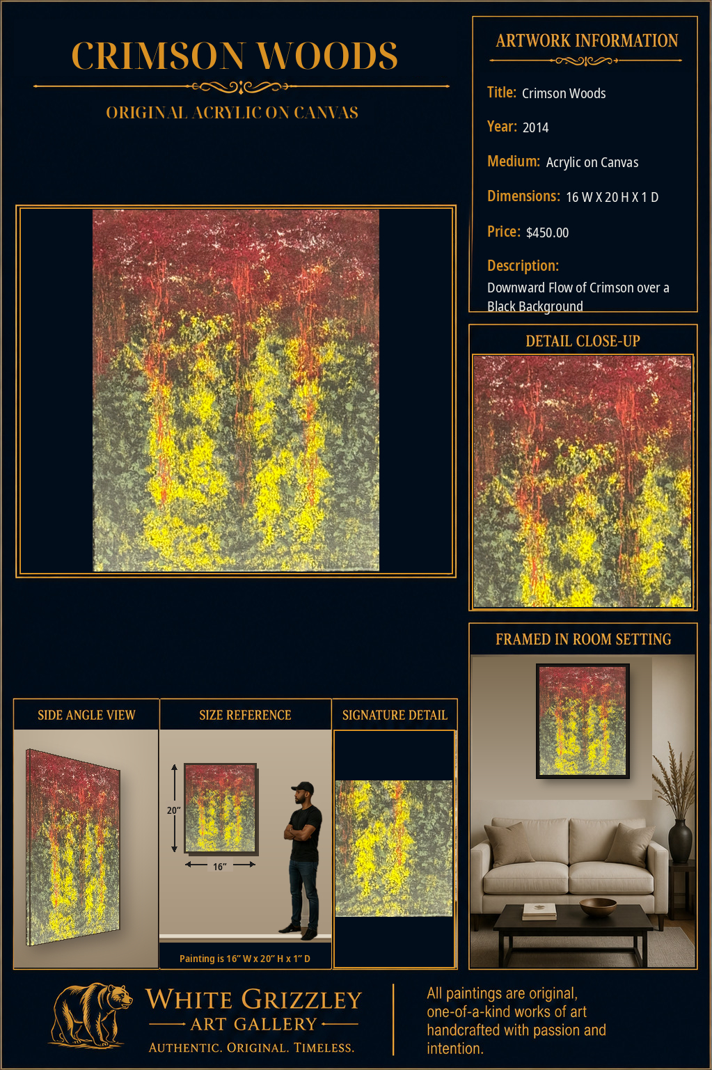 White Grizzley Art collector presentation for Crimson Woods