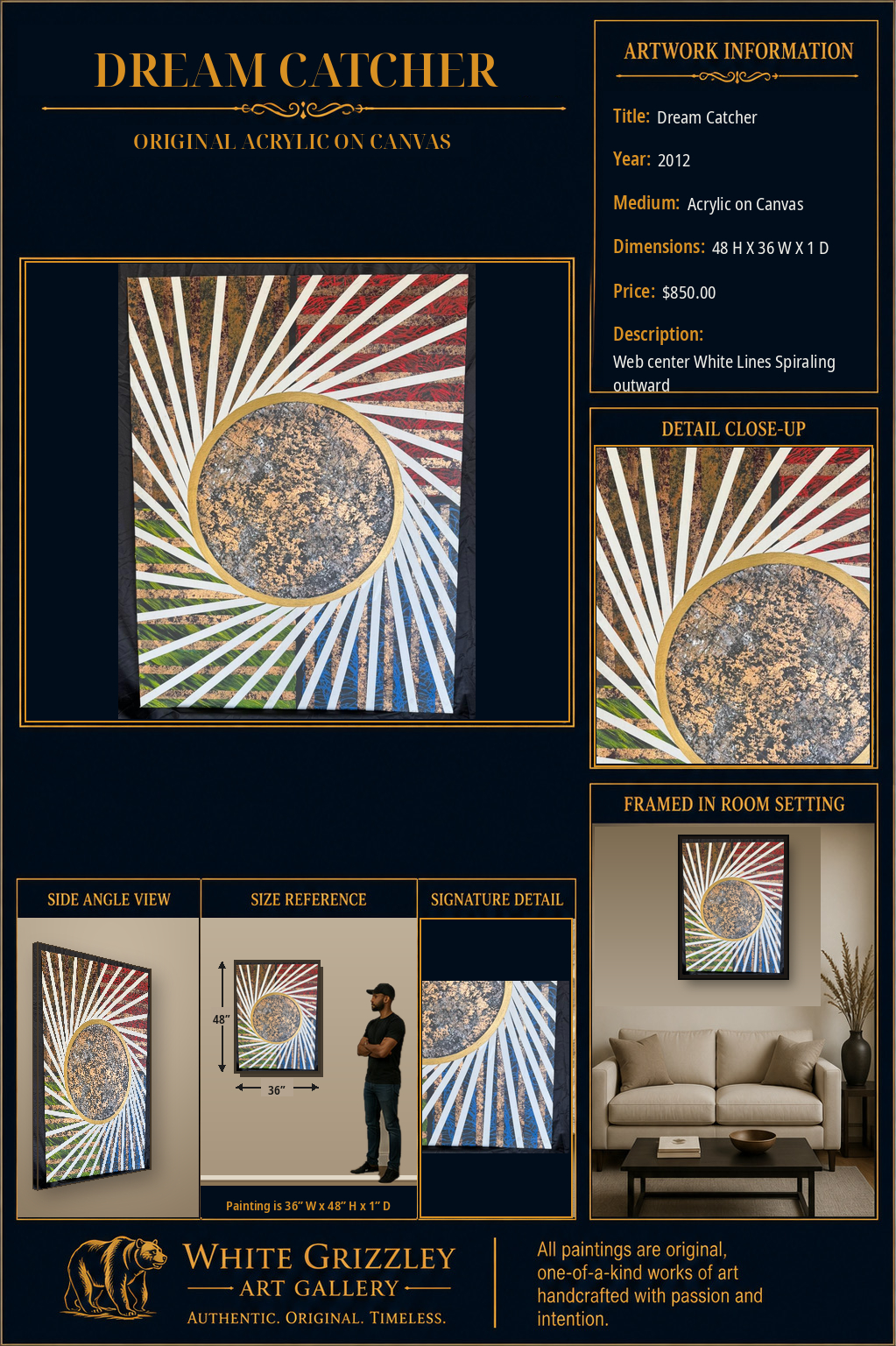 White Grizzley Art presentation for Dream Catcher