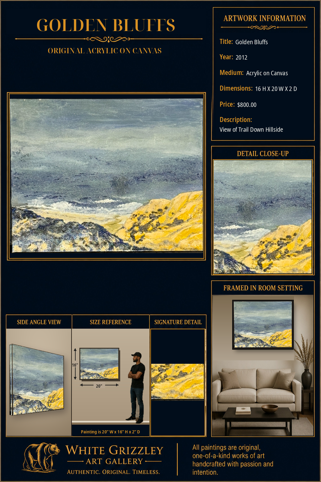 White Grizzley Art presentation for Golden Bluffs