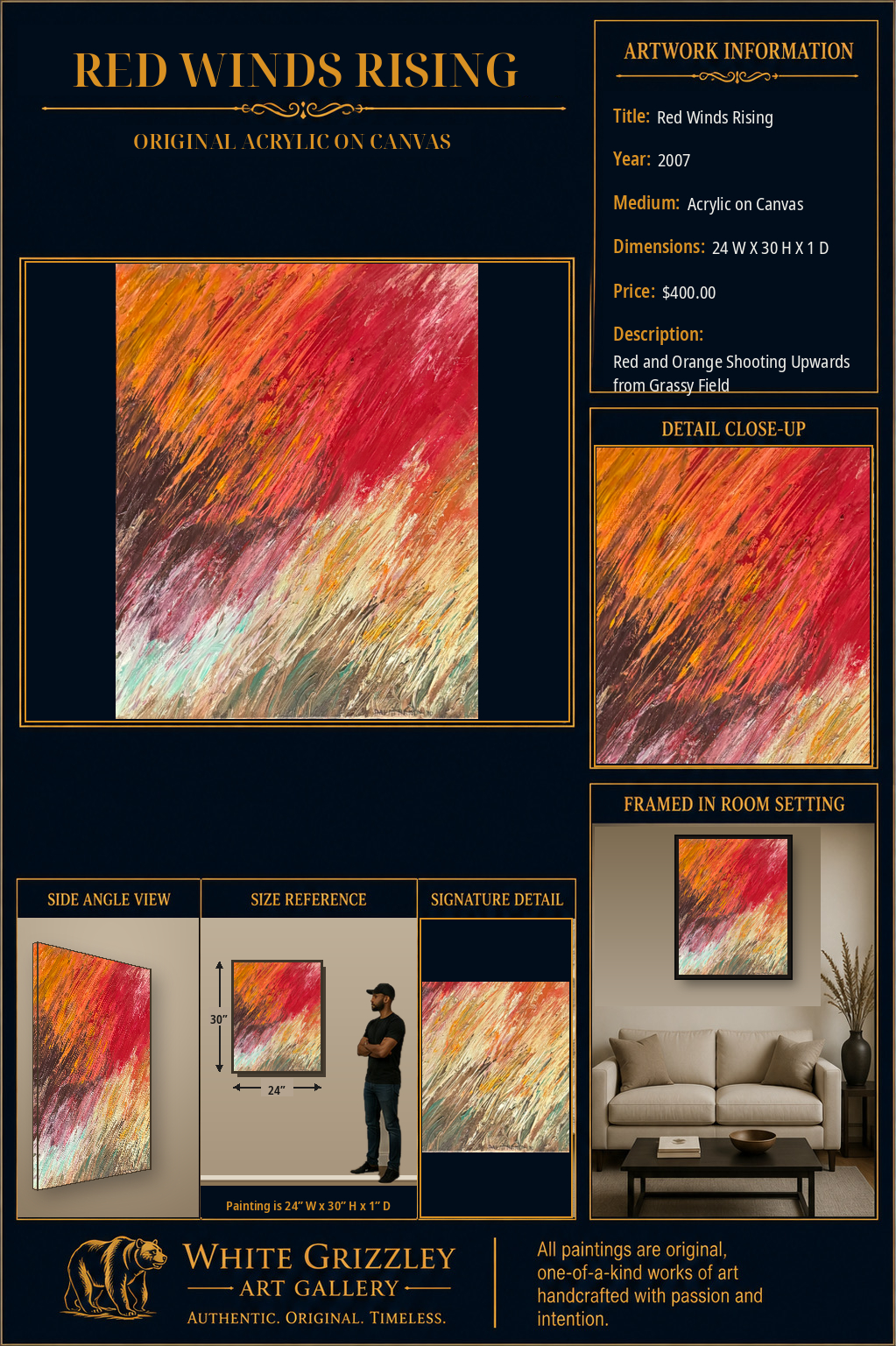 White Grizzley Art presentation for Red Winds Rising