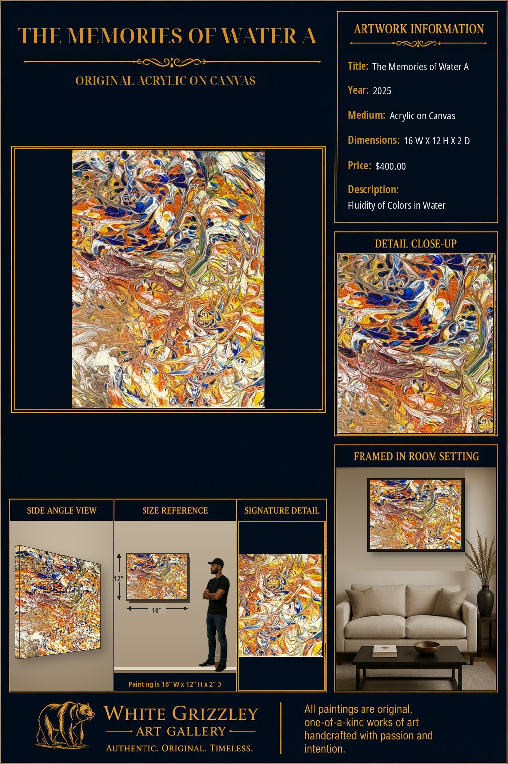 White Grizzley Art presentation for The Memories of Water A