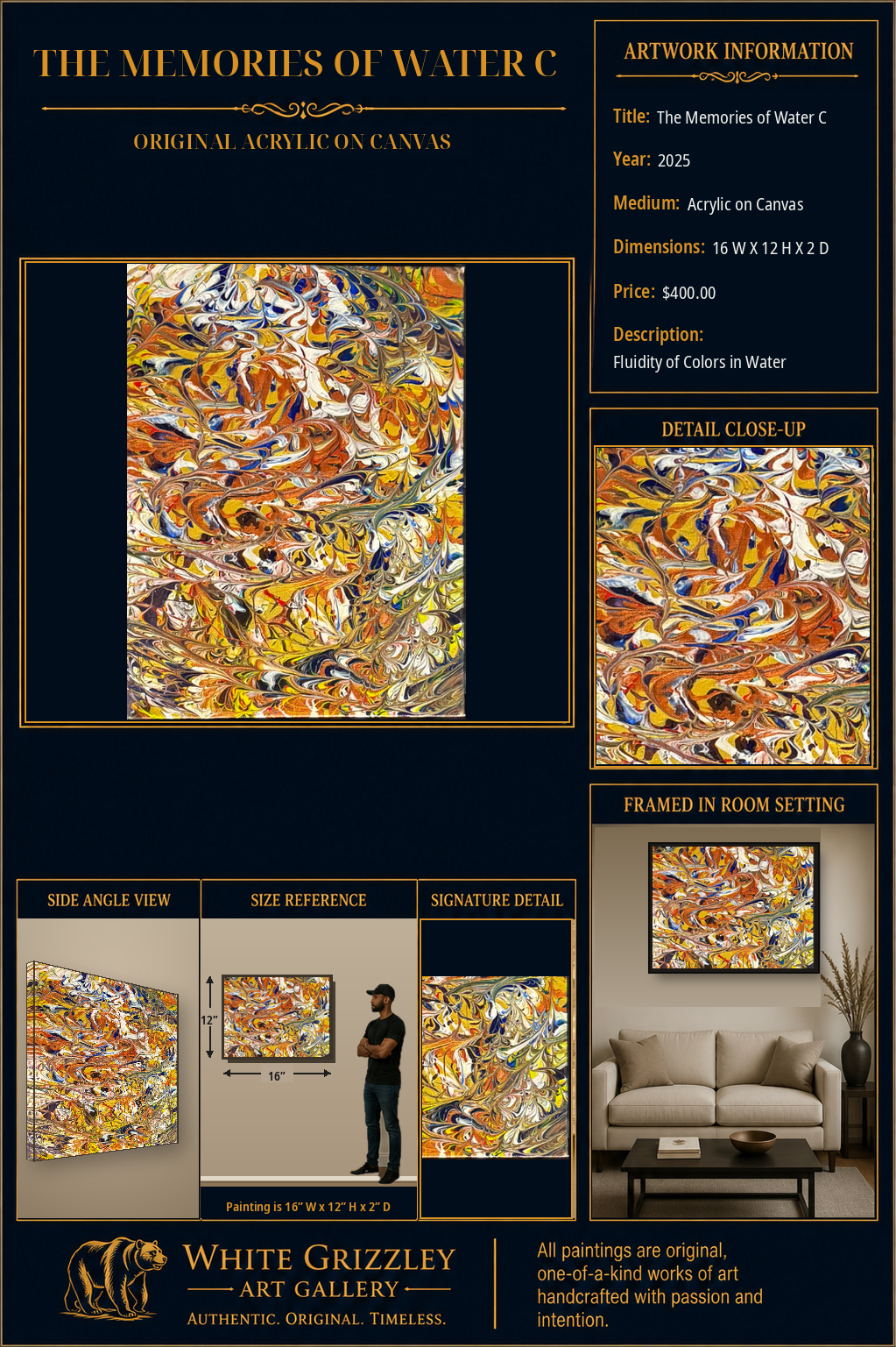 White Grizzley Art presentation for The Memories of Water C